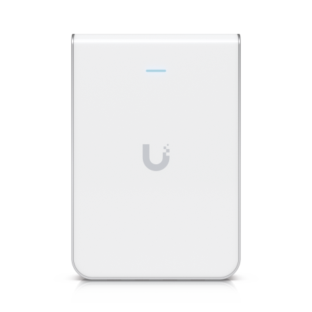 Access Point UniFi U6 In Wall/Montaje para pared, WIFI 6 2.4 Y 5 GHz, hasta 5.3 Gbps, 1 pto PoE In, 4 ptos secundarios (1 PoE Ou