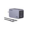 Cargador de 100W serie Nexode Pro, 3 Puertos de Carga Rápida, 2 USB-C, 1 USB-A, Tecnología GaNInfinity, PD3.1 de 100W, QC4.0, Te