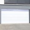 Puerta de Garage de Alta Calidad, Línea Central, Color Blanco 14X9 pie
