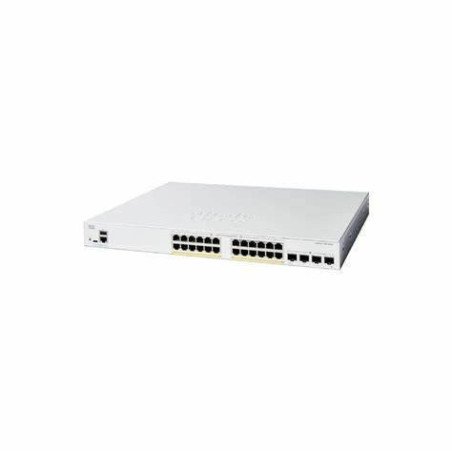 Switch Catalyst 1300, 24 puertos Gigabit Ethernet, PoE+ con 375W totales, 4 Puertos SFP (4x1G), Incluye cable CAB-16AWG-AC, el S
