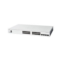 Switch Catalyst 1300, 24 puertos Gigabit Ethernet, No PoE, 4 Puertos SFP (4x1G), Incluye cable CAB-16AWG-AC, el Smartnet se adqu