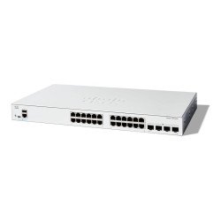 Switch Catalyst 1300, 24 puertos Gigabit Ethernet, No PoE, 4 puertos SFP+ (4x 1G/10G), Incluye cable CAB-16AWG-AC, el Smartnet s