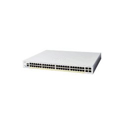 Switch Catalyst 1300, 48 puertos Gigabit Ethernet, PoE+ con 740W totales, 4 Puertos SFP (4x1G), Incluye cable CAB-16AWG-AC, el S