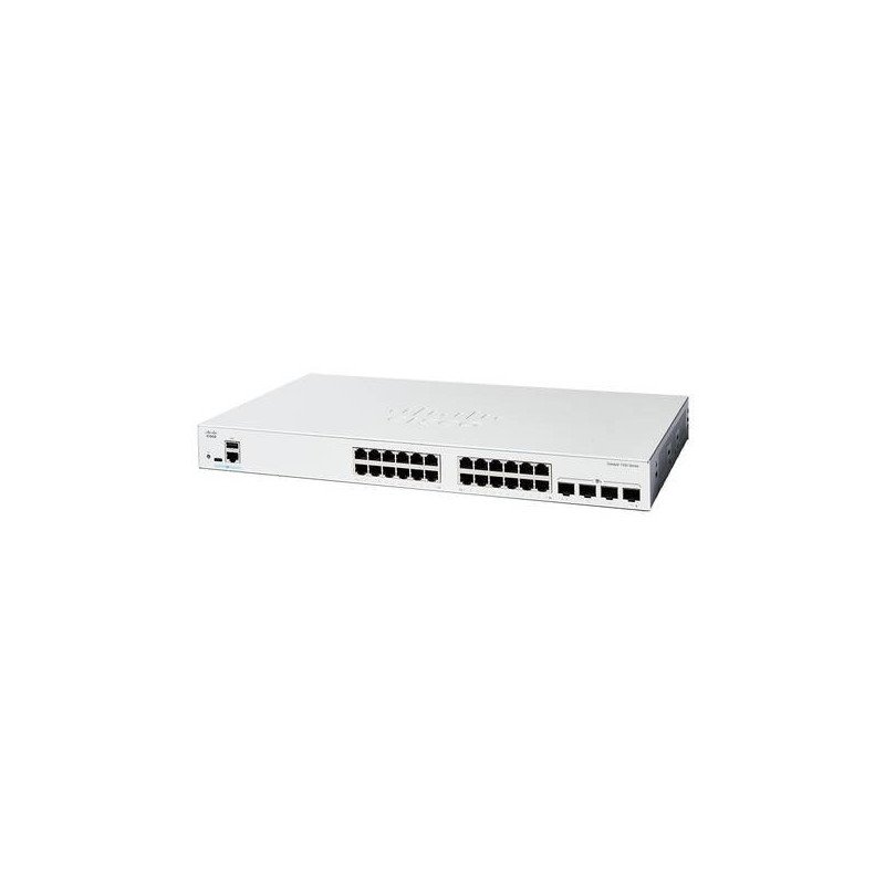 Switch Catalyst 1200, 24 puertos Gigabit Ethernet, No PoE, 4 puertos SFP+ (4x 1G/10G), Incluye cable CAB-16AWG-AC, el Smartnet s