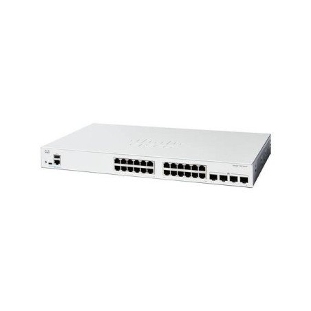 Switch Catalyst 1200, 24 puertos Gigabit Ethernet, No PoE, 4 puertos SFP+ (4x 1G/10G), Incluye cable CAB-16AWG-AC, el Smartnet s