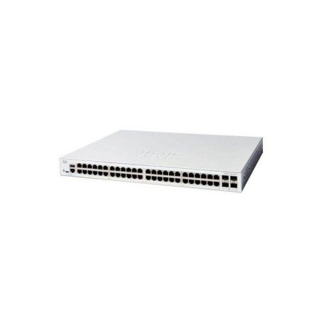 Switch Catalyst 1300, 48 puertos Gigabit Ethernet, No PoE, 4 Puertos SFP (4x1G), Incluye cable CAB-16AWG-AC, el Smartnet se adqu