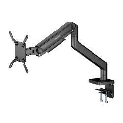 Brazo de soporte Manhattan 462570, Abrazadera/Anclaje/ Pasacables, 20 kg, 43.2 cm (17"), 124.5 cm (49"), 200 x 200 mm, Negro