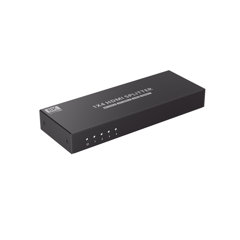 Splitter HDMI 1X4, Velocidad de trasmisión 48 Gbps, Resolución 8K, Sal Splitter HDMI 1X4, Velocidad de trasmisión 48 Gbps, Resolución 8K, Sal