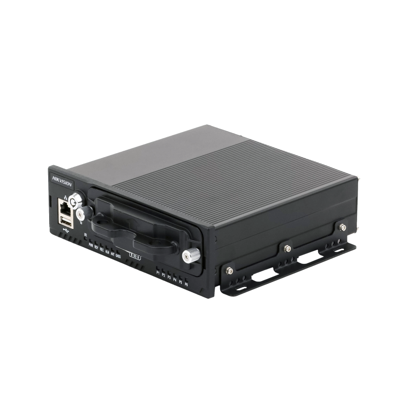 NVR Móvil de 8 Canales de 2 Megapixel, 4 Puertos PoE, 2 Bahías de Disco Duro, Incluye Modulo GPS, conector RJ45