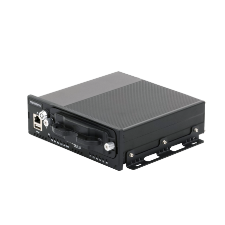 NVR Móvil de 8 Canales de 2 Megapixel, 4 Puertos PoE, 2 Bahías de Disco Duro, Incluye Modulo GPS, conector RJ45