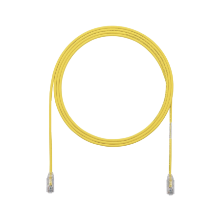Cable de Parcheo UTP Cat6A, CM/LSZH, Diámetro Reducido (28AWG), Color Amarillo, 17ft
