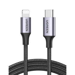 Cable USB-C a Lightning, 2 Metros, Certificado MFi, Carga Rápida 60W, 