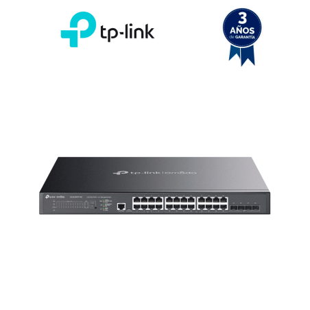 Switch TP-Link Omada, administrable, L2+, 2.5G Ethernet (100/1000/2500), Energía sobre Ethernet (PoE), Montaje en rack, 1U