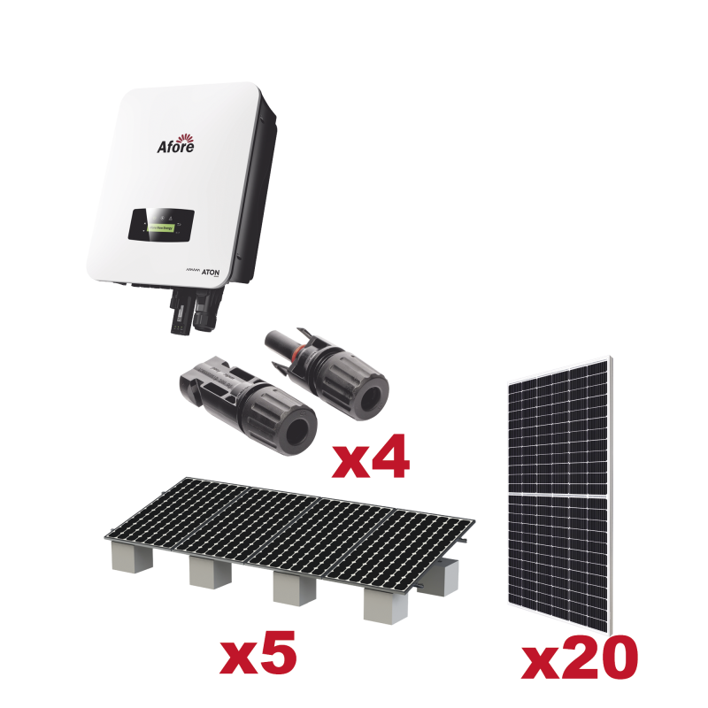 Kit Solar Interconexión , 10kW 220Vca, Inversor AFORE, Montaje Incluid