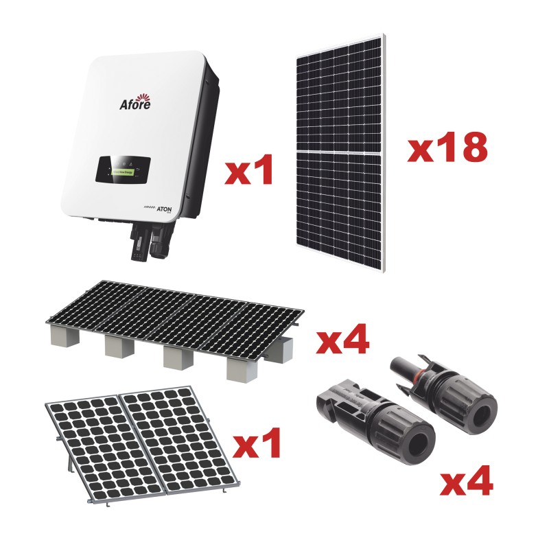 Kit Solar Interconexión , 9kW 220Vca, Inversor AFORE, Montaje Incluido