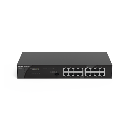 Switch no PoE, no administrable, con 16 puertos 10/100/1000 Mbps