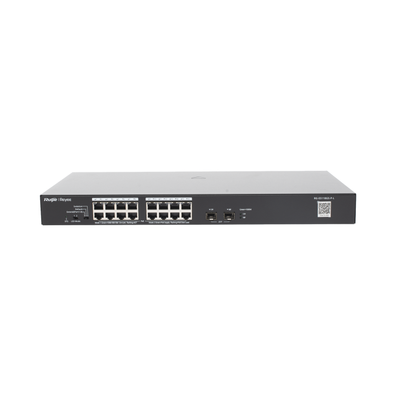 Switch PoE+ No Administrable con 18Puertos Gigabit y 2 Uplinks Gigabit