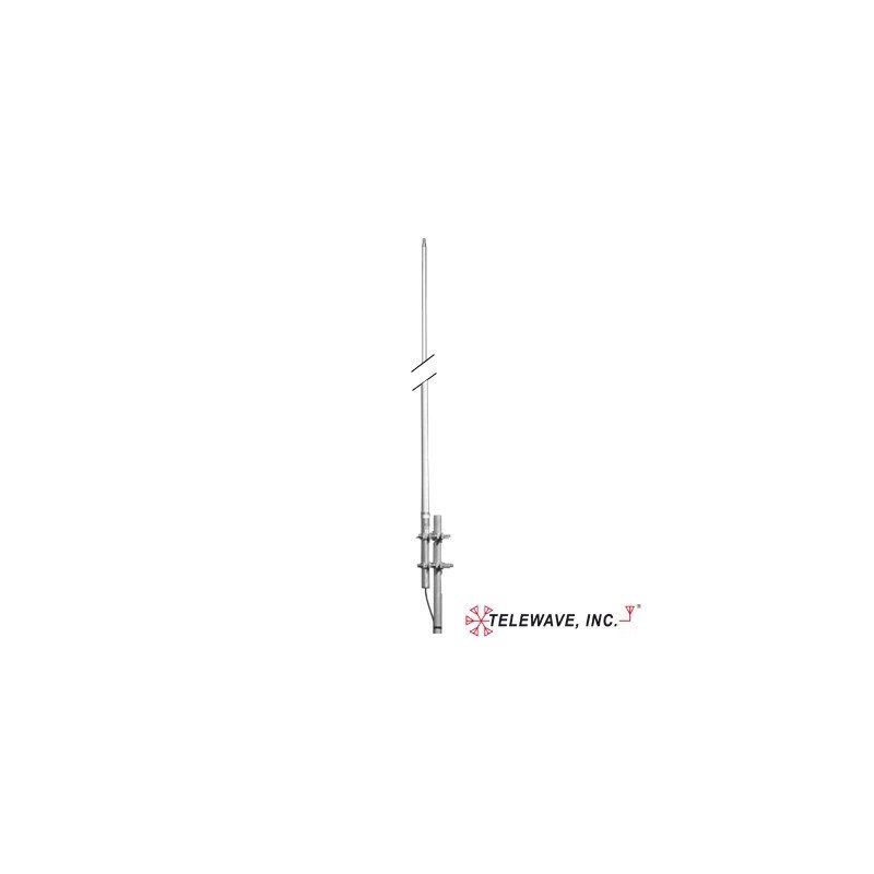Antena Base VHF, Fibra de Vidrio, Rango de Frecuencia 138-144 MHz.