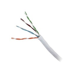 Bobina de cable de 305 metros, UTP cat5e, de color blanco, ul, cm, probado a 350 MHz, para aplicaciones de CCTV, redes de datos,