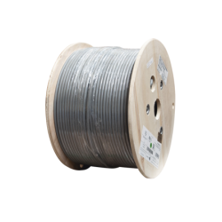 Bobina de cable f/UTP de 4 pares, zmax, cat6a, soporte de aplicaciones 10GBase-t, cm, color gris, 305m
