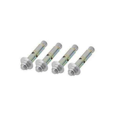 Kit de 4 Piezas de Taquete Tipo Barrenancla con Tornillo de 3/8" X 3" con Taquete de 1/2".
