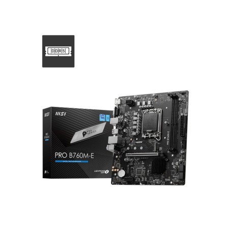 Tarjeta madre MSI B760 Intel s-1700 14a, 13a, 12a gen, 4x DDR5 4800, 1XDP, HDMI, m.2, 4x USB3.2, USB-c, ATX, gama media, RGB