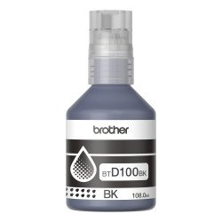 Botella de tinta Brother BTD100BK negro rendimiento aproximado 7,500 páginas, compatible con DCPT230, DCPT530DW, DCPT730DW, MFCT