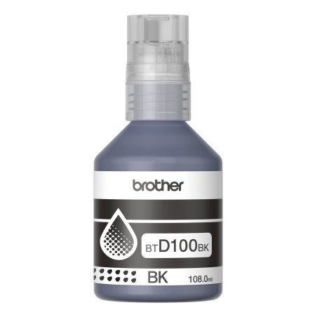 Botella de tinta Brother BTD100BK negro rendimiento aproximado 7,500 páginas, compatible con DCPT230, DCPT530DW, DCPT730DW, MFCT