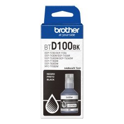 Botella de tinta Brother BTD100BK negro rendimiento aproximado 7,500 páginas, compatible con DCPT230, DCPT530DW, DCPT730DW, MFCT