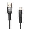 Cable Vorago USB-tipo c, 3 metros, carga rápida, negro