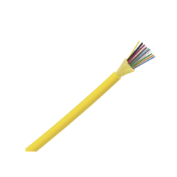 Cable de fibra óptica de 12 hilos, monomodo os2 9, 125, interior, tight buffer 900um, no conductiva (dieléctrica), ofnp (plenum)