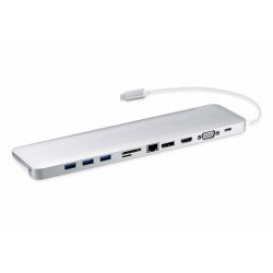 Docking station USB-C multipuerto con power pass-through