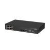 Switch Gigabit administrable de capa 2 con 8 puertos 10/100/1000 Base-T y 2 ranuras SFP de 1 Gbps. Ofrece una capacidad de switc