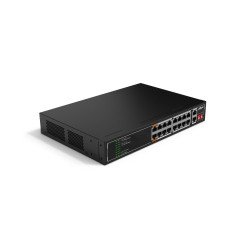 Switch PoE de 18 Puertos, 135 Watts Totales, 16 Puertos PoE 10/100, 2 Puertos Uplink 10/100/1000, Switching 7.2 Gbps, Compatible