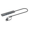 Hub Manhattan 181006, USB 3.2 Gen 1 (3.1 Gen 1) Type-A, USB 3.2 Gen 1 