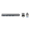 Hub Manhattan 181006, USB 3.2 Gen 1 (3.1 Gen 1) Type-A, USB 3.2 Gen 1 