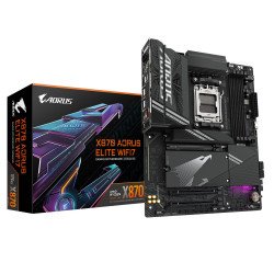 Tarjeta madre Gigabyte X870 a elite wifi7, socket AM5, DDR5 8200 mt/s, wifi 7, BT 5.4, PCIe x16 5.0, m.2, ATX, gamer