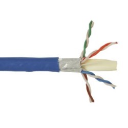 Cable de red UTP cat. 6a Belden 10gxs12 0061000 calibre 23 AWG color azul