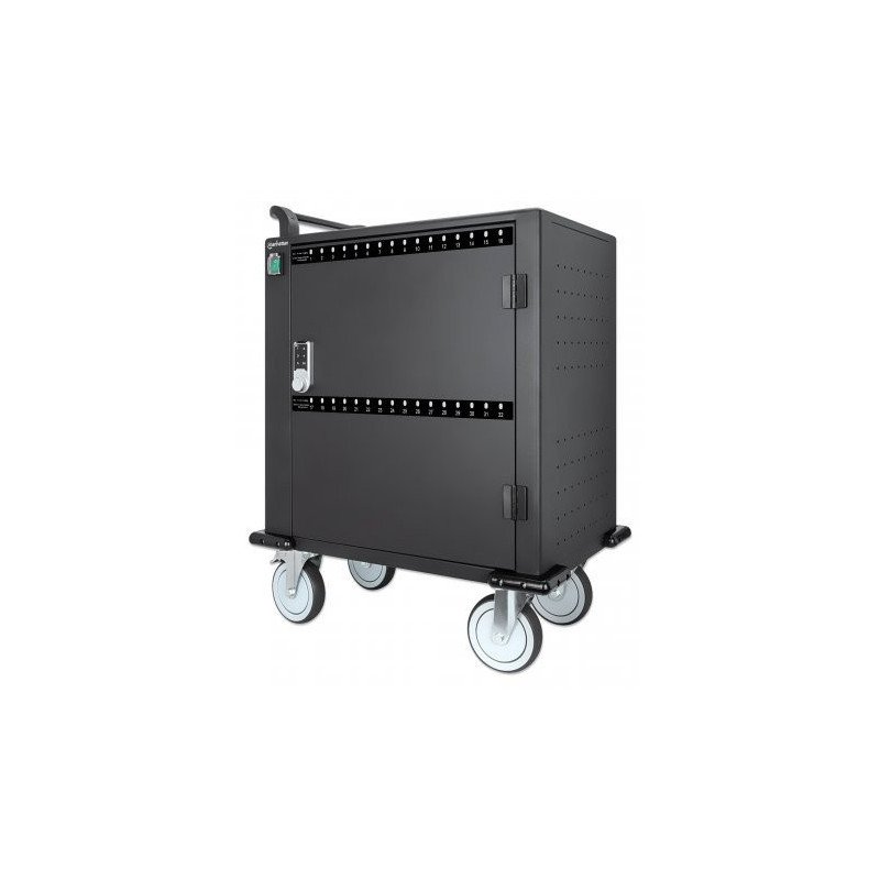 Carrito de manejo de dispositivos portátiles Manhattan 716000, Negro, 2 m, Smartphone, Tableta, USB, USB Tipo C