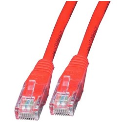 Cable de red Intellinet 1.0 m (3.0 pies) Cat 5e UTP rojo
