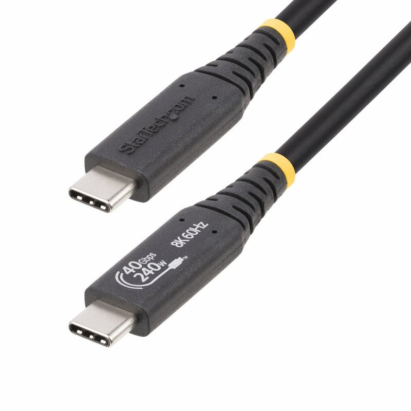Cable USB4 de 1m, cable tipo c certificado USB-if USB-c 40g