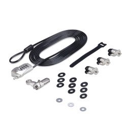 Juego de candado cable para computadora y periféricos, 3m