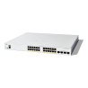 Switch Catalyst 1200, 24 puertos Gigabit Ethernet, PoE+ con 375W totales, 4 Puertos SFP (4x1G), Incluye cable CAB-16AWG-AC, el S