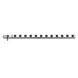 Barra de contactos vertical (PS3612) Tripp-Lite con 12 tomacorrientes, 120v, 15a, 4.57 m [15 pies]. Cable, 5-15p, 36 pulgadas.