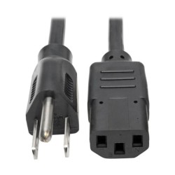 Cable de alimentación Tripp-Lite (P006-001) de 30.5 cm [1 pie] para computadora NEMA 5-15p a c13 - 10a, 125v, 18 AWG, 30.5 cm [1