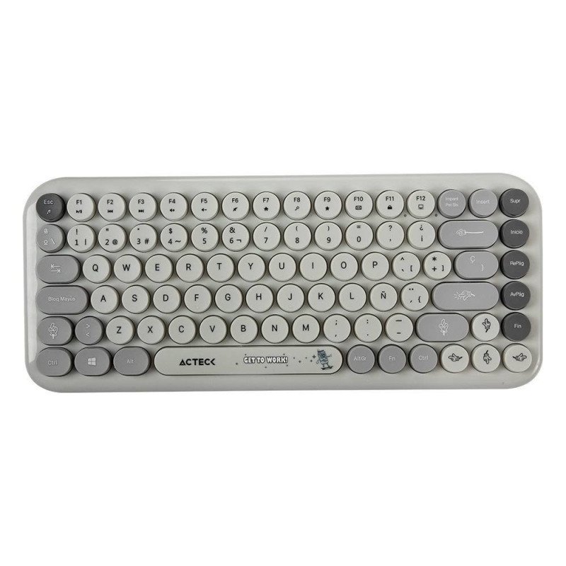 Kit Acteck creator chic k-colors MK480, teclado y mouse, inalámbrico, multimedia, 85 teclas, óptico, 800 DPI, 4 botones + scroll