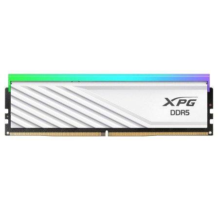 Memoria RAM adata XPG lancer Blade RGB, DDR5 32GB UDIMM 6000mhz, con iluminación RGB. Disipador blanco.