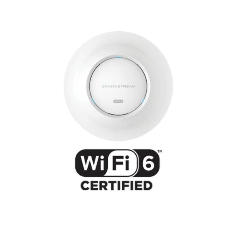 Access point GrandStream gwn7664e, punto de acceso wifi 6 dual mu-mimo 4x4, admite hasta 512 dispositivos, 2 puertos 2.5 g, Poe,
