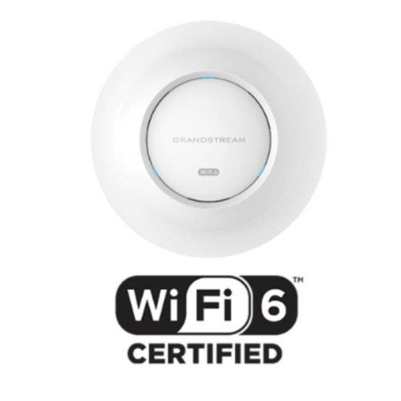 Access point GrandStream gwn7664e, punto de acceso wifi 6 dual mu-mimo 4x4, admite hasta 512 dispositivos, 2 puertos 2.5 g, Poe,