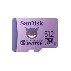 Memoria Sandisk micro SDXC 512GB Nintendo switch Pokémon gengar 100mb/s 4k u3 v30